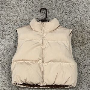 SHEIN Beige Puffer Vest